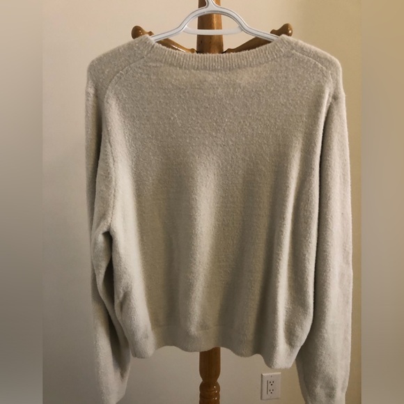 Wilfred Free soft timeless sweater, cream, large, fits more like M - Picture 8 of 9